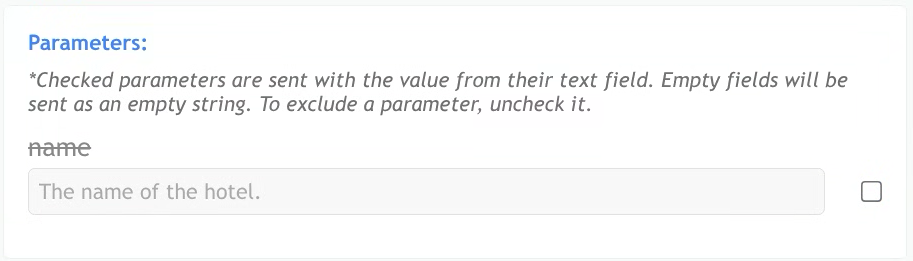 Optional Parameter unchecked example