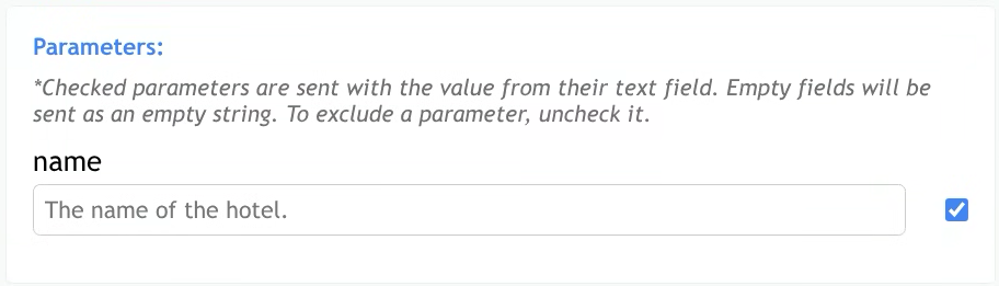 Optional Parameter checked example